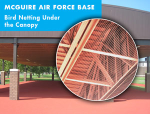 McGuire Air Force Base Bird Netting Under the Canopy